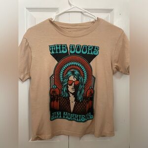 The Doors Xs band tan/cream graphic tee shirt